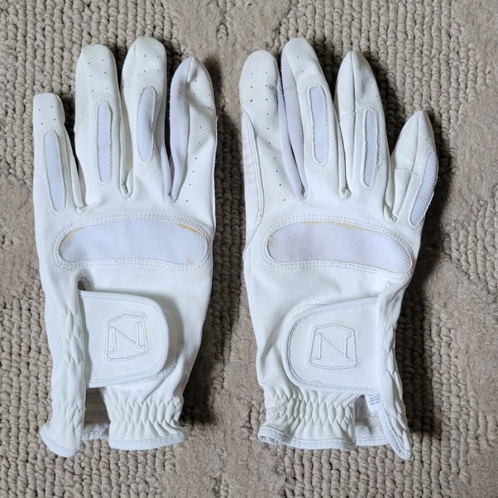 Noble White Riding Gloves Dressage Size 9
